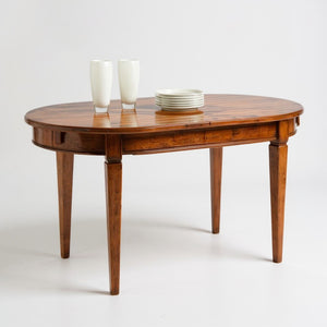 Tavolo ovale in legno allungabile l.160 p.100 h.78 - Mobili 2G