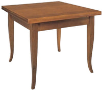 Tavolo noce gamba sciabola 90x90 allungabile a libro (14) - Mobili 2G