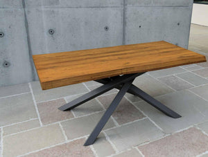 Tavolo big table fisso  in rovere massello nodato spessore 6 cm.  misura l.160 p.90 h.76