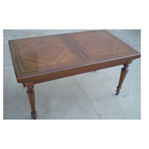 Tavolo allungabile legno noce a serrandina l.160 x p.90 h.80 (151) - Mobili 2G