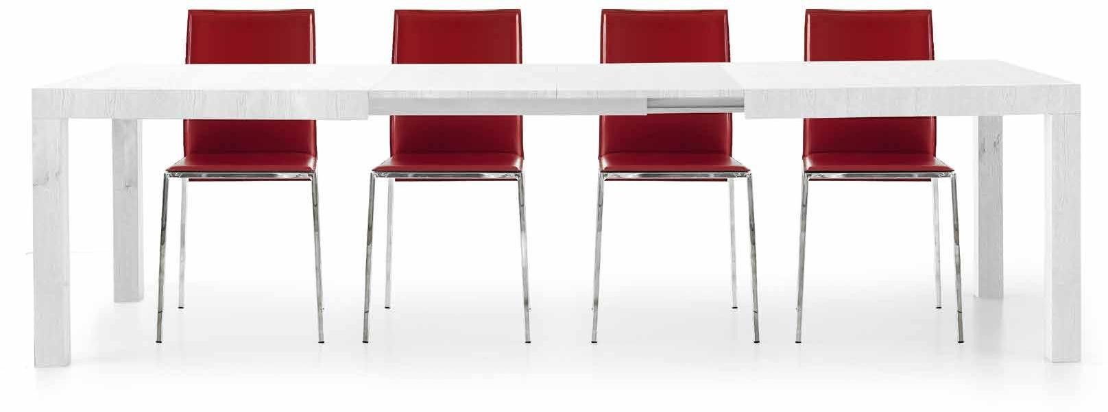 Tavolo rettangolare allungabile bianco misure l.160 p.90 h.77 (657) - Mobili 2G