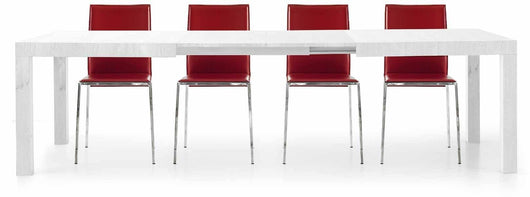 Tavolo rettangolare allungabile bianco misure l.160 p.90 h.77 (657) - Mobili 2G