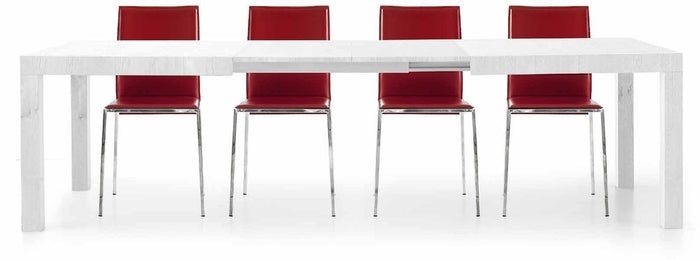 Tavolo rettangolare allungabile bianco misure l.160 p.90 h.77 (657) - Mobili 2G