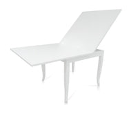 Tavolo con allunghe 90x90 libro bianco opaco (747) - Mobili 2G
