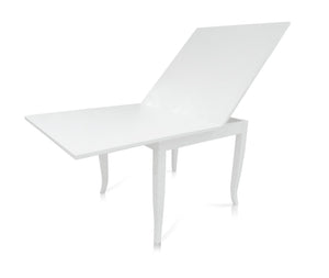 Tavolo con allunghe 90x90 libro bianco opaco (747) - Mobili 2G
