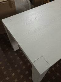 Tavolo rettangolare allungabile rovere laccato bianco l.160 p.90 h.78