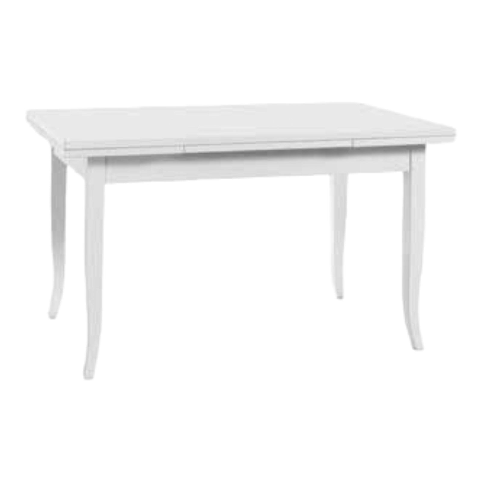 Tavolo con allunghe 140 x 80 bianco opaco