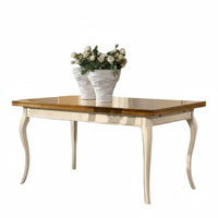 Tavolo rettangolare in legno allungabile 160x85 finitura bicolore - Mobili 2G