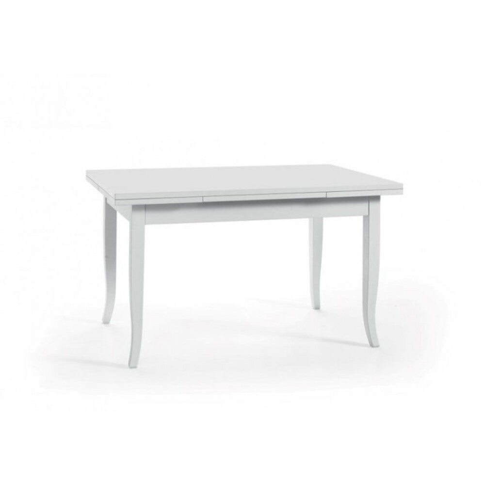 Tavolo con allunghe 120x80 bianco opaco (1004) - Mobili 2G