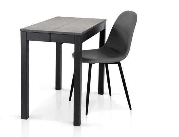 Consolle finitura nobilitato beton con 5 allunghe da 50 cm misura l.90 p.50 h.75(aperto 300 cm)