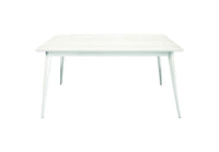 Tavolo allungabile in abete spazzolato laccato bianco 160x85