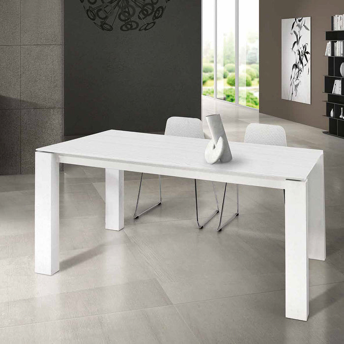 Tavolo allungabile rimessato rovere laccato 160x90