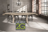 Tavolo rettangolare allungabile invecchiato 180x90