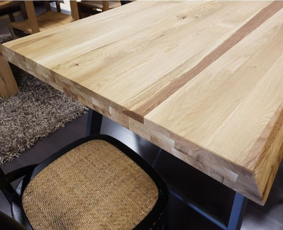 Tavolo massello nodo aperto 160x90 sp. 4 cm  fisso (803) - Mobili 2G