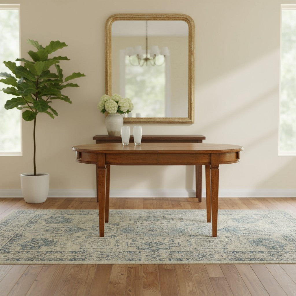 Tavolo ovale in legno allungabile l.160 p.100 h.78 - Mobili 2G