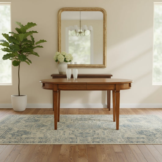 Tavolo ovale in legno allungabile l.160 p.100 h.78 - Mobili 2G