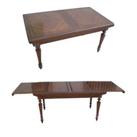 Tavolo allungabile legno noce a serrandina l.160 x p.90 h.80 (151) - Mobili 2G