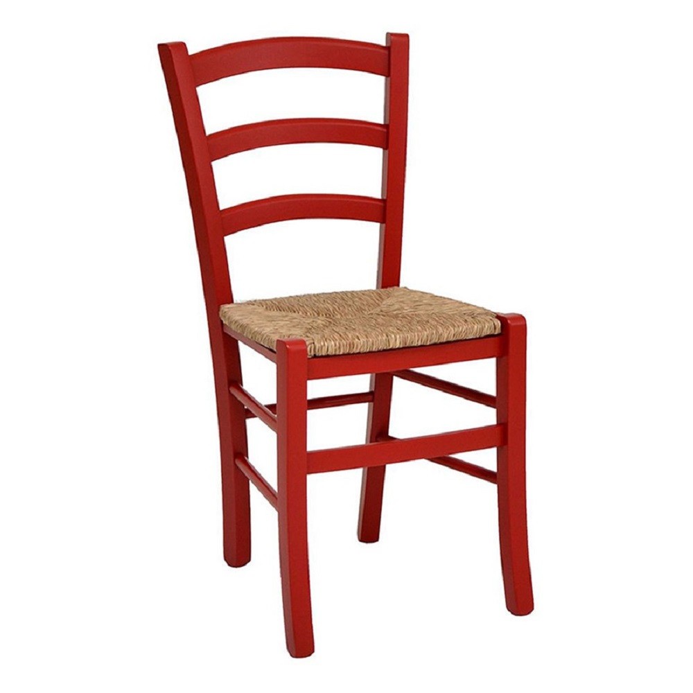 Set tavolo legno 80x80 + 4 sedie legno shabby rosso - Mobili 2G