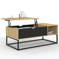 IDMarket - Tavolino BOSTON con contenitore dal design industriale