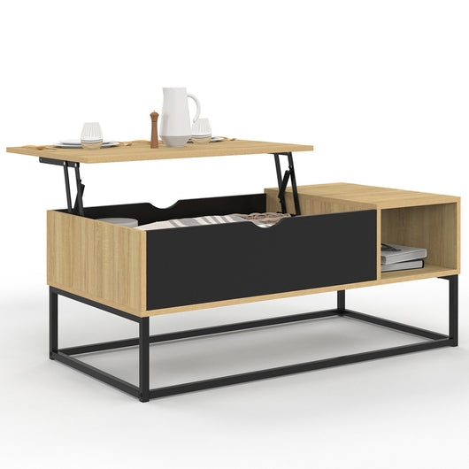 IDMarket - Tavolino BOSTON con contenitore dal design industriale