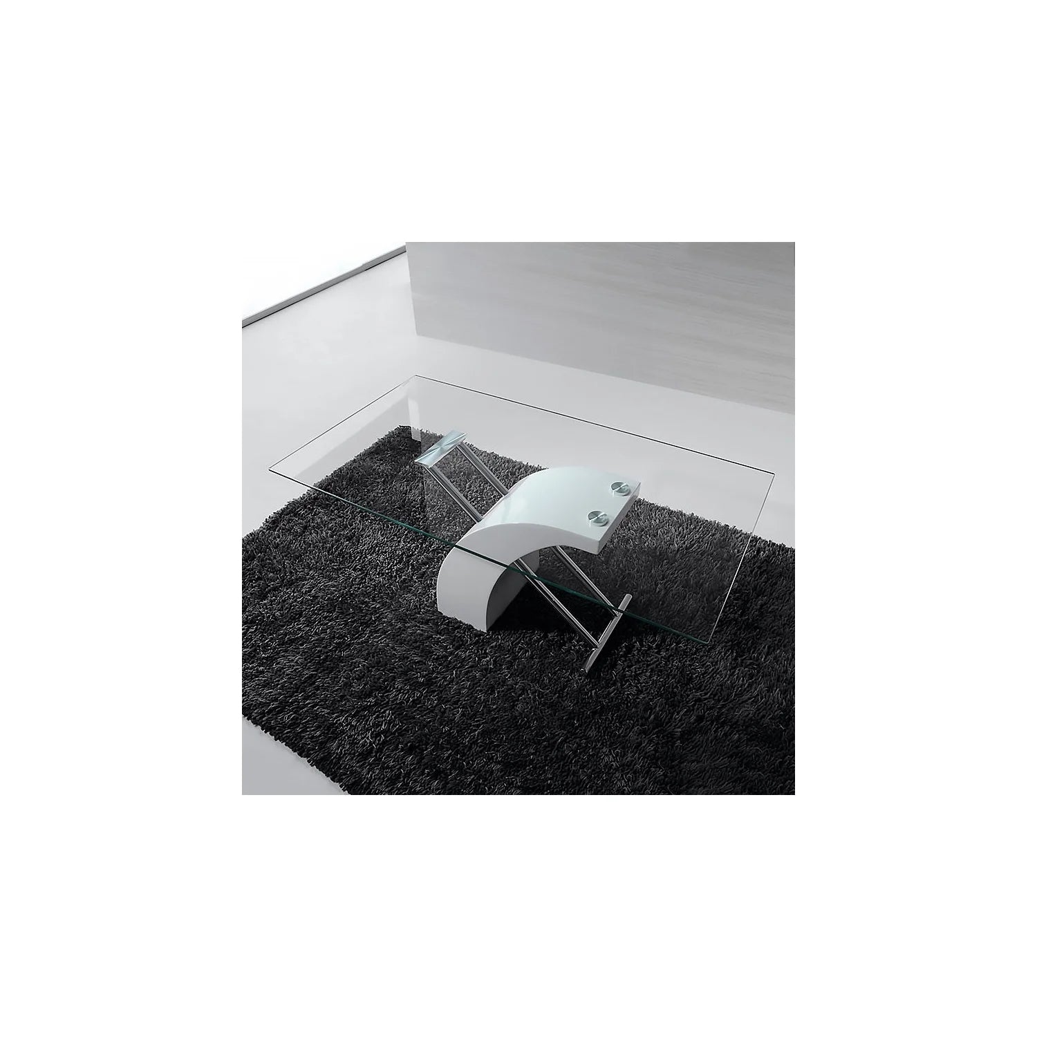 LÚZETE - TAVOLINO CLARITY TRANSP/BIANCO