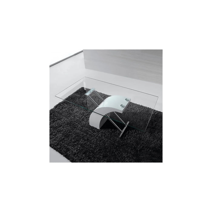 LÚZETE - TAVOLINO CLARITY TRANSP/BIANCO