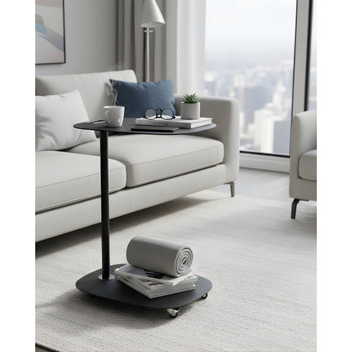 Tavolino con ruote EVI - design scandinavo, compatto, pratico e funzionale