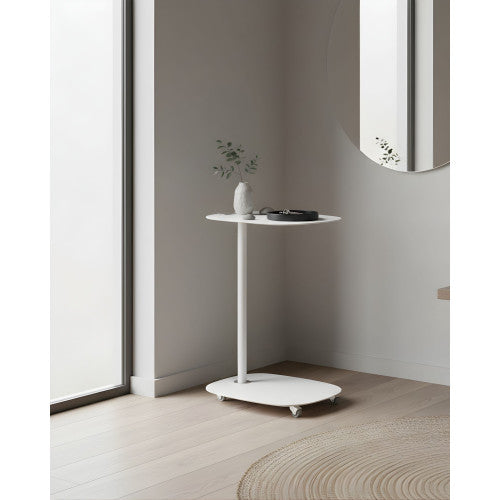 Tavolino con ruote EVI - design scandinavo, compatto, pratico e funzionale