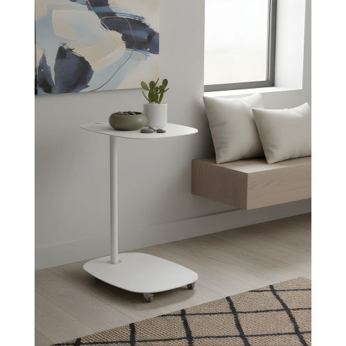 Tavolino con ruote EVI - design scandinavo, compatto, pratico e funzionale