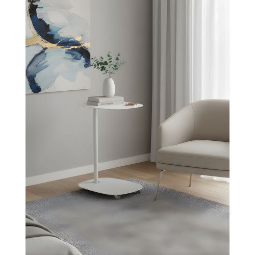 Tavolino con ruote EVI - design scandinavo, compatto, pratico e funzionale