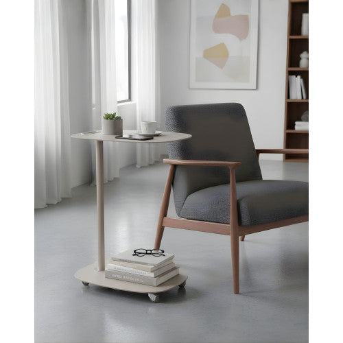Tavolino con ruote EVI - design scandinavo, compatto, pratico e funzionale