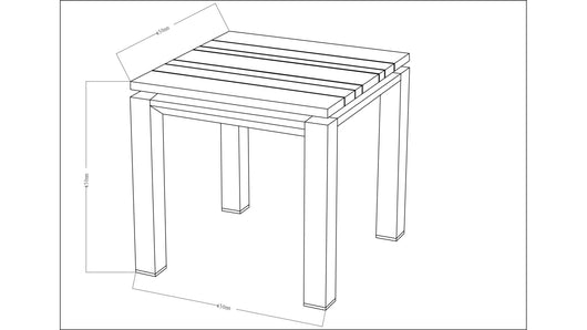 Tavolino da caffè 45x45xH.45 cm - MEB23 - ALTANKA