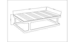 Tavolino da giardino 140x85xH.37 cm - MEB12 - ALTANKA