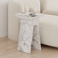 Tavolino da salotto Chen effetto marmo carrara bianco – Eleganza minimalista per ogni ambiente