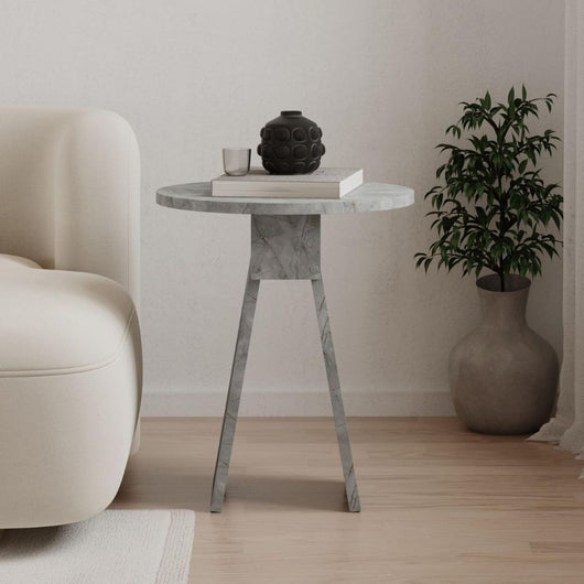 Tavolino da salotto Chen effetto marmo grigio – Eleganza minimalista per ogni ambiente