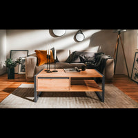 Tavolino da salotto Denver 55 L100xP55XH40 quercia antracite