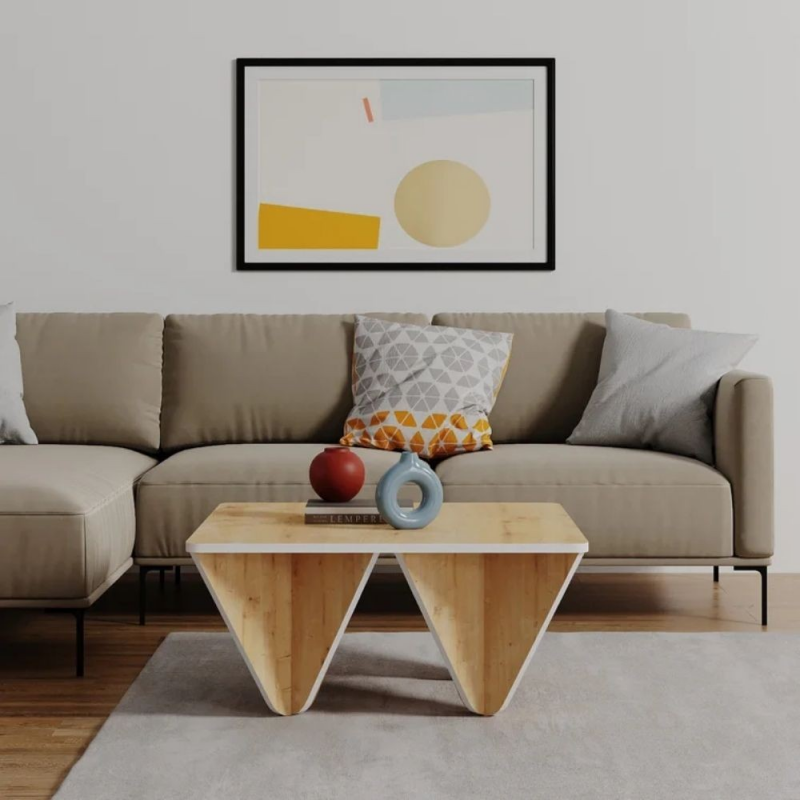 Tavolino da salotto Diamond quadrato rovere