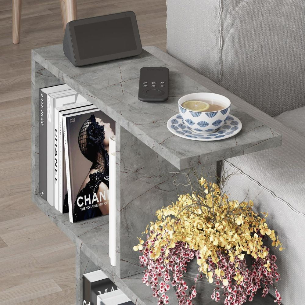 Tavolino da salotto grigio Homemania 60x19,5x60H – Design moderno e versatilità in un solo complemento d'arredo