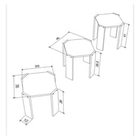 Tavolino da salotto impilabile Nido Hansel colore rovere bianco