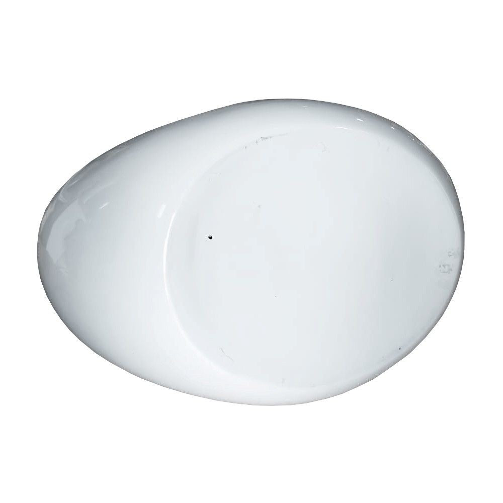 Tavolino da salotto con piano in vetro ovale e struttura nero lucido 115x65x40 Miranda