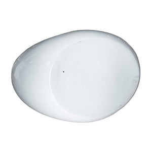 Tavolino da salotto con piano in vetro ovale e struttura nero lucido 115x65x40 Miranda