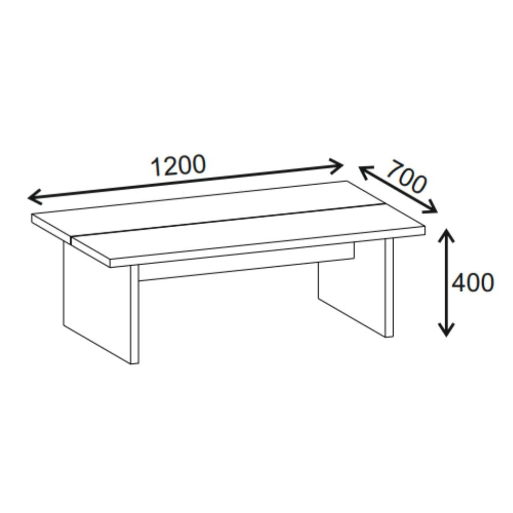 Tavolino da salotto rettangolare Loana nero 120x70x40H – Il protagonista del tuo living