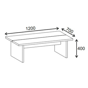 Tavolino da salotto rettangolare Loana nero 120x70x40H – Il protagonista del tuo living
