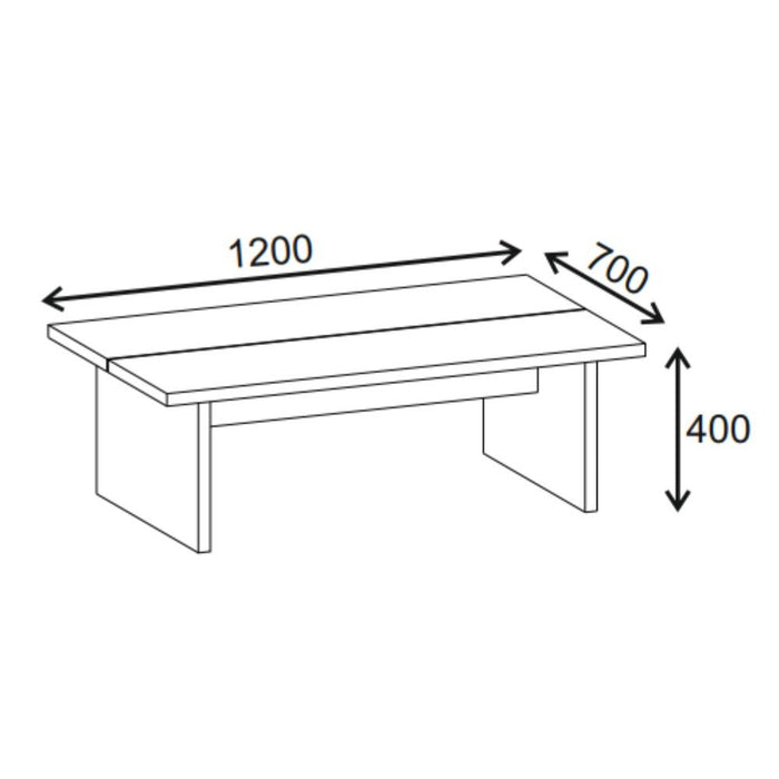 Tavolino da salotto rettangolare Loana nero 120x70x40H – Il protagonista del tuo living