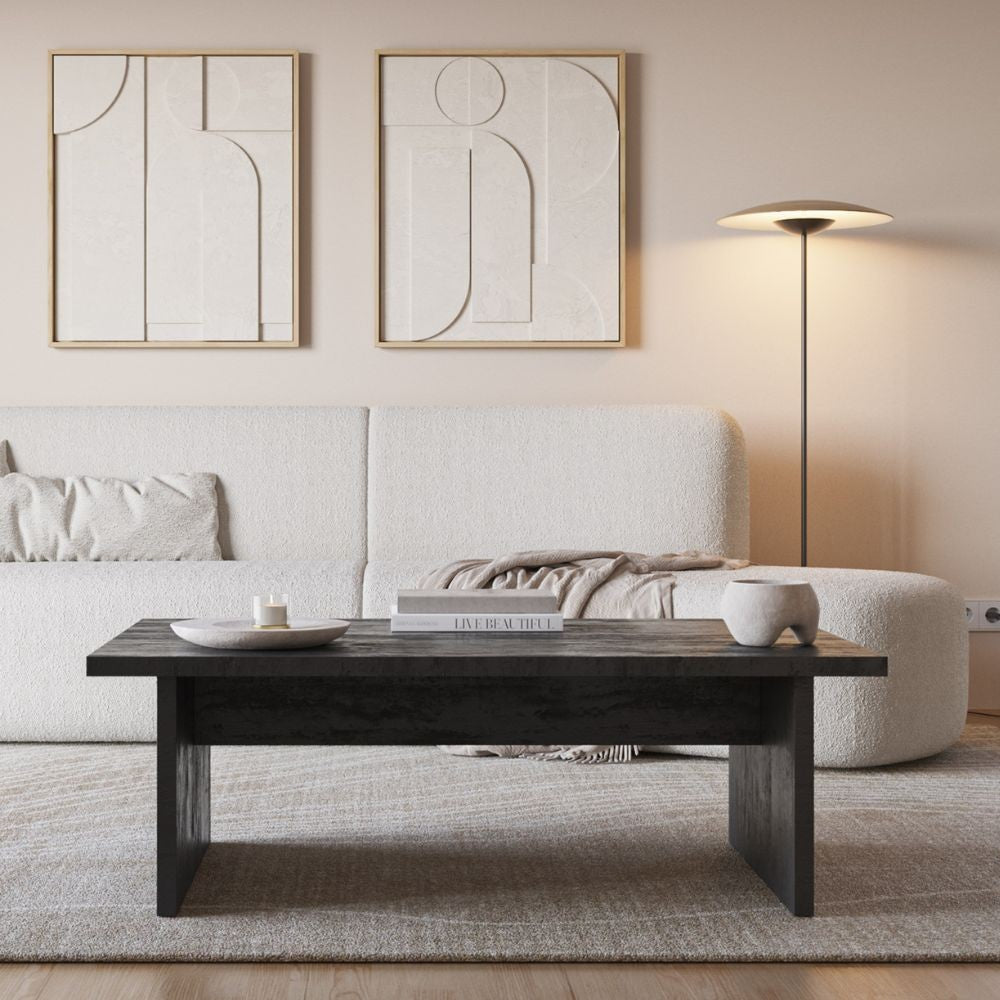 Tavolino da salotto rettangolare Loana nero 120x70x40H – Il protagonista del tuo living