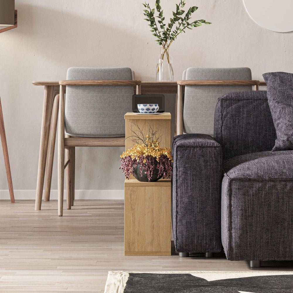 Tavolino da salotto rovere Homemania 60x19,5x60H – Design moderno e versatilità in un solo complemento d'arredo