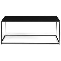 IDMarket - Tavolino DAVIS 113 cm in metallo nero opaco design industriale