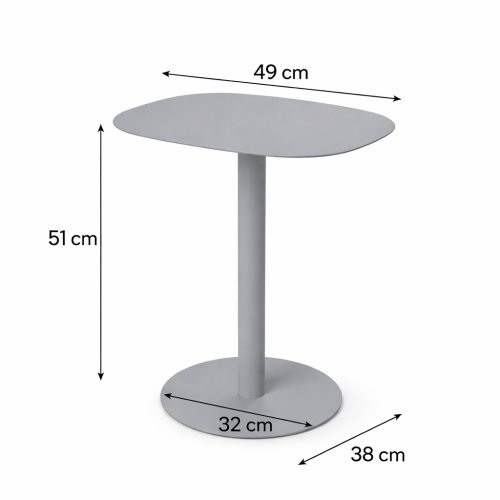 Tavolino design SKANDY in metallo stile scandinavo