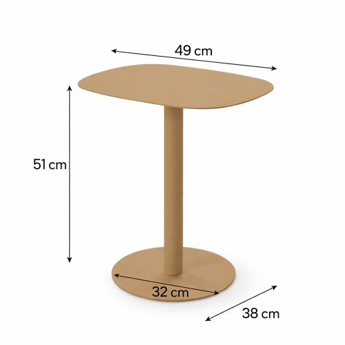 Tavolino design SKANDY in metallo stile scandinavo