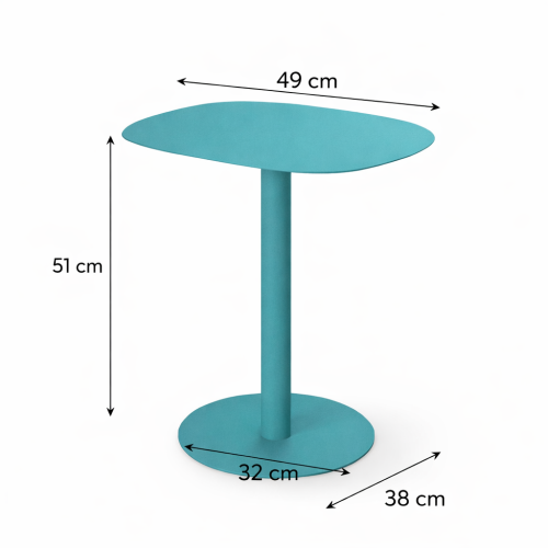 Tavolino design SKANDY in metallo stile scandinavo